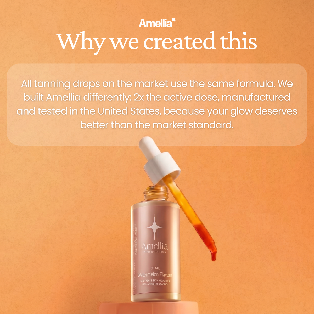 Amellia Tanning Drops | The Glow Your Drink